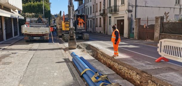 Progettazione esecutiva di tre briglie sul torrente Grizzaga 38 trincea di posa