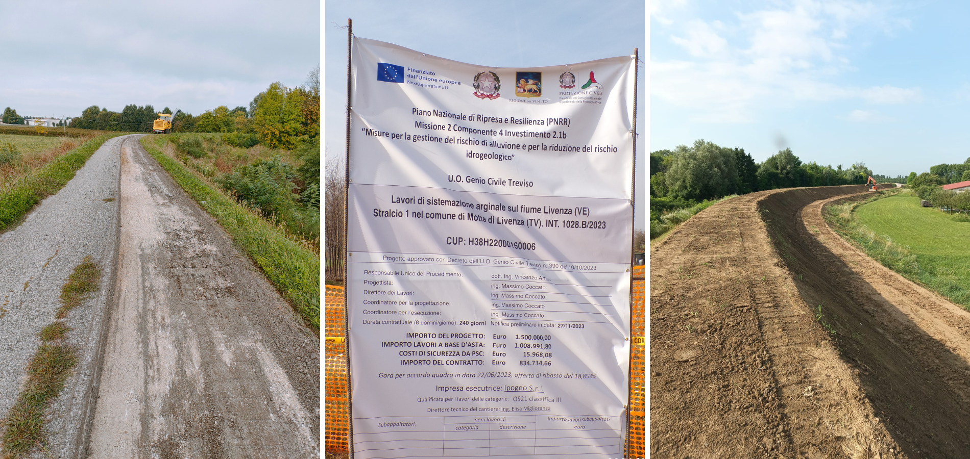 Sistemazione argini del fiume Livenza a Motta di Livenza 5 pali